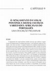 Research paper thumbnail of O Apagamento da Vogal Postônica Medial em Duas Variedades Africanas do Português: Uma Descrição Preliminar