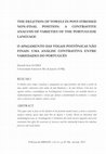 Research paper thumbnail of O Apagamento Das Vogais Postônicas Não Finais: Uma Análise Contrastiva Entre Variedades Do Português