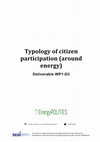 Research paper thumbnail of Typology of citizen participation (around energy)