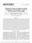 Research paper thumbnail of Prospective study of mother-to-infant transmission of hepatitis C virus (HCV) infection