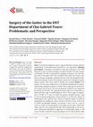 Research paper thumbnail of Surgery of the Goiter in the ENT Department of Chu Gabriel Toure: Problematic and Perspective