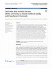 Research paper thumbnail of Desirable and realistic futures of the university: a mixed-methods study with teachers in Denmark