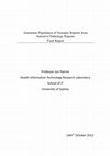 Research paper thumbnail of Automatic Population of Synoptic Reports from Narrative Pathology Reports Final Report