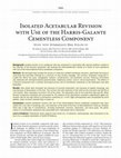 Isolated Acetabular Revision with Use of the Harris-Galante Cementless Component Cover Page