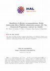 Research paper thumbnail of Handbook of efficient recommandations: Public Deliverable D6.4, PRIMA collaborative project, EU 7th Framework Programme, contract no. 212345