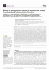 Research paper thumbnail of Benefits of the Neurogenic Potential of Melatonin for Treating Neurological and Neuropsychiatric Disorders