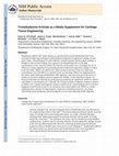 Research paper thumbnail of Trimethylamine N-oxide as a media supplement for cartilage tissue engineering