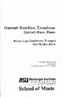 Research paper thumbnail of Hannah Raschko, trombone