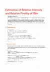 Research paper thumbnail of Estimation of relative intensity and relative finality of fBm