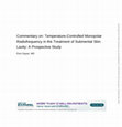 Research paper thumbnail of Commentary on: Temperature-Controlled Monopolar Radiofrequency in the Treatment of Submental Skin Laxity: A Prospective Study