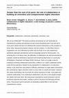 Research paper thumbnail of Greater than the sum of its parts: the role of collaboration in building an innovative and compassionate higher education – book review. Abegglen, S., Burns, T. and Sinfield, S. (eds.) (2023) Collaboration in higher education: A new ecology of practice. London: Bloomsbury