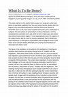 Research paper thumbnail of What Is To Be Done? [Žižek and the Migrant Crisis] (Dublin Review of Books, June 2016; open access)