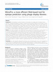 Research paper thumbnail of MimoPro: a more efficient Web-based tool for epitope prediction using phage display libraries