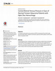 Research paper thumbnail of Central Retinal Venous Pressure in Eyes of Normal-Tension Glaucoma Patients with Optic Disc Hemorrhage