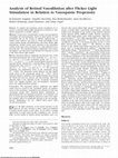 Research paper thumbnail of Analysis of Retinal Vasodilation after Flicker Light Stimulation in Relation to Vasospastic Propensity