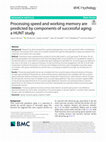 Research paper thumbnail of Processing speed and working memory are predicted by components of successful aging: a HUNT study