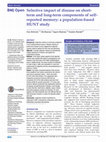 Research paper thumbnail of Selective impact of disease on short-term and long-term components of self-reported memory: a population-based HUNT study