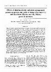 Research paper thumbnail of Effects of planting density and plant arrangement pattern on growth and yields of maize (<i>Zea mays</i> L.) and soya bean (<i>Glycine max</i> (L.) Merr.) grown in mixtures