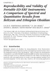 Research paper thumbnail of Reproducibility and Validity of Portable ED-XRF Instruments: A Comparison of Spectral and Quantitative Results from Belizean and Ethiopian Obsidian