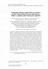 Research paper thumbnail of Temperature and prey quality effects on growth of juvenile walleye pollock Theragra chalcogramma (Pallas): a spatially explicit bioenergetics approach