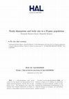 Research paper thumbnail of Tooth dimensions and body size in a Pygmy population