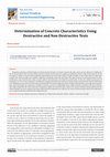 Research paper thumbnail of Determination of Concrete Characteristics Using Destructive and Non-Destructive Test