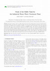 Research paper thumbnail of Study of the Buffer Tank for the Industrial Waste Water Treatment Plant