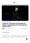 Research paper thumbnail of Madonna, o princípio da laicidade do Estado consagrado na Constituição de 1988 e a MPB (2024)