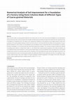 Research paper thumbnail of Numerical Analysis of Soil Improvement for a Foundation of a Factory Using Stone Columns Made of Different Types of Coarse-grained Materials