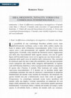 Research paper thumbnail of Idea, orizzonte, totalità : verso una cosmologia fenomenologica