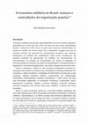 Research paper thumbnail of A economia solidária no Brasil: avanços e contradições da organização popular