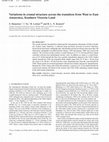 Research paper thumbnail of Variations in crustal structure across the transition from West to East Antarctica, Southern Victoria Land