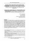 Research paper thumbnail of Knowledge creation and knowledge transfer: an perspective under the kibs vision for evaluating the innovative capacity