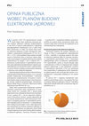 Research paper thumbnail of Opinia publiczna wobec planów budowy elektrowni jądrowej