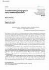 Research paper thumbnail of Transformative pedagogies in early childhood education