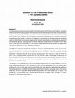 Research paper thumbnail of Solution to the Palestinian Issue -The Quranic Option