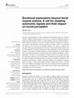 Research paper thumbnail of Emotional expressions beyond facial muscle actions. A call for studying autonomic signals and their impact on social perception