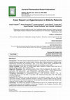 Research paper thumbnail of Case Report on Hypertension in Elderly Patients