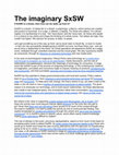 Research paper thumbnail of The Imaginary SXSWi: If SXSWi is a Dream, Then How Do We Wake Up From It?