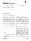 Research paper thumbnail of Fracture analysis of multi-osteon cortical bone using XFEM