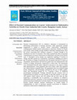 Research paper thumbnail of Effect of Parental Communication on Learner Achievement in Mathematics Activities in Chwele Zone, Kabuchai Sub-County, Bungoma County, Kenya