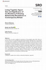 Research paper thumbnail of Living Together Apart: Size and Significance of Co-Residency Following Relationship Breakdown in Contemporary Britain