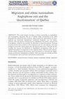 Research paper thumbnail of Migration and Ethnic Nationalism: Anglophone Exit and the 'Decolonization' of Québec