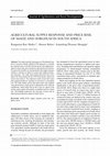 Research paper thumbnail of Agricultural supply response and price risk of maize and sorghum in South Africa