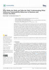 Research paper thumbnail of Who Walks the Walk and Talks the Talk? Understanding What Inﬂuences Sustainability Behaviour in Business and Leisure Travellers