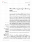 Research paper thumbnail of Clinical Neuropsychology in Germany