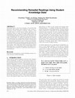 Research paper thumbnail of Recommending Remedial Readings Using Student's Knowledge state