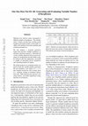 Research paper thumbnail of One Size Does Not Fit All: Generating and Evaluating Variable Number of Keyphrases