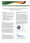 Research paper thumbnail of Preventing and mitigating the effects of enset Xanthomonas wilt (EXW) in Lemo, Ethiopia