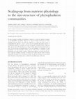 Research paper thumbnail of Scaling-up from nutrient physiology to the size-structure of phytoplankton communities